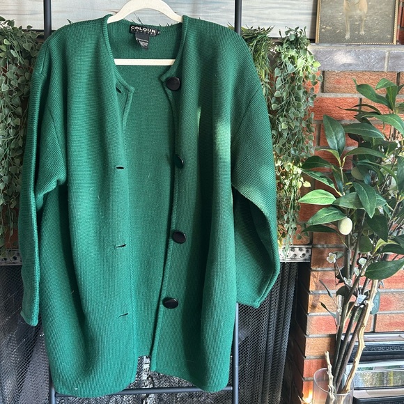 Coldwater Creek Jackets & Blazers - Vintage forest green sweater